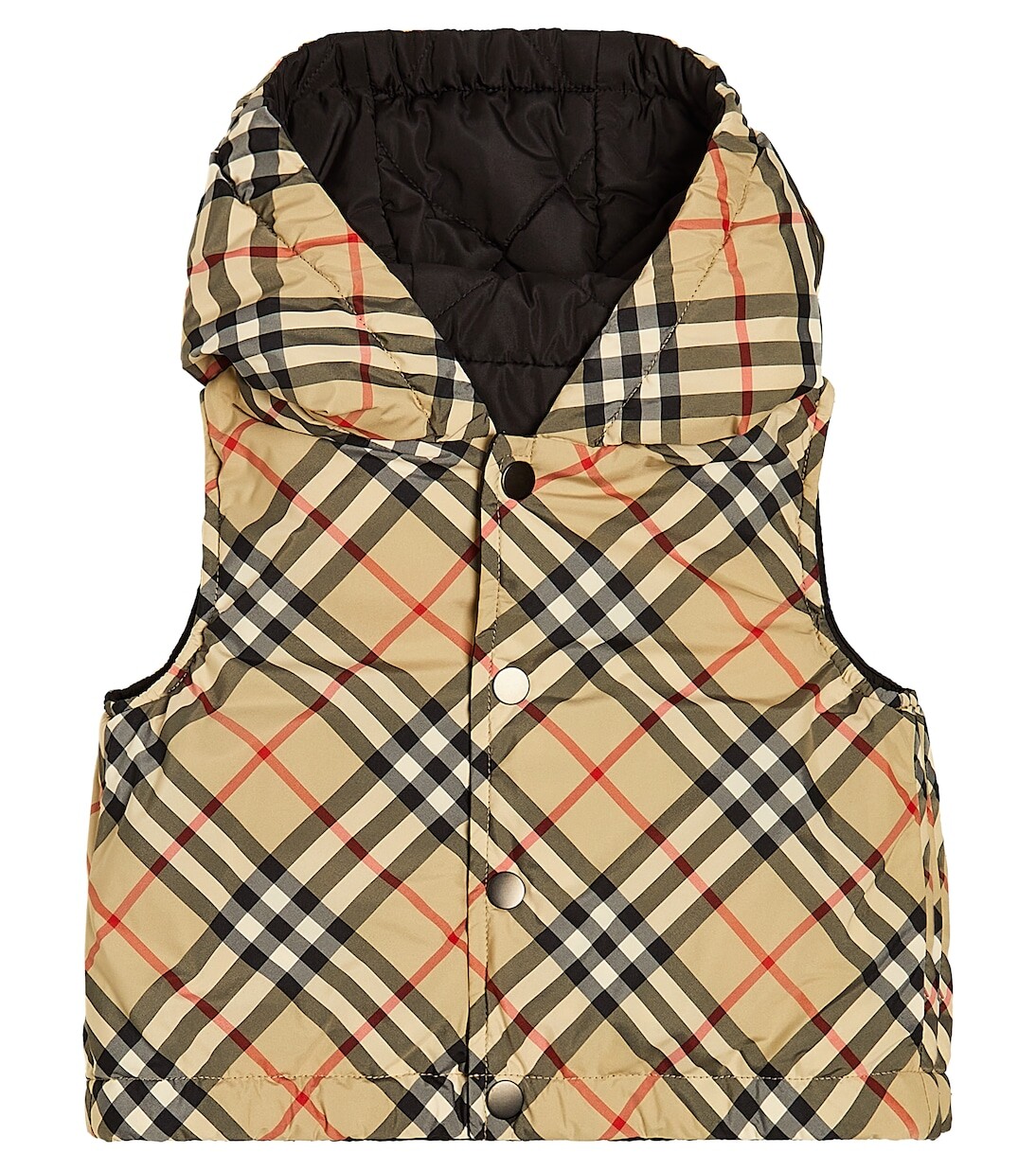

Двусторонний пуховик в клетку baby burberry Burberry Kids, мультиколор