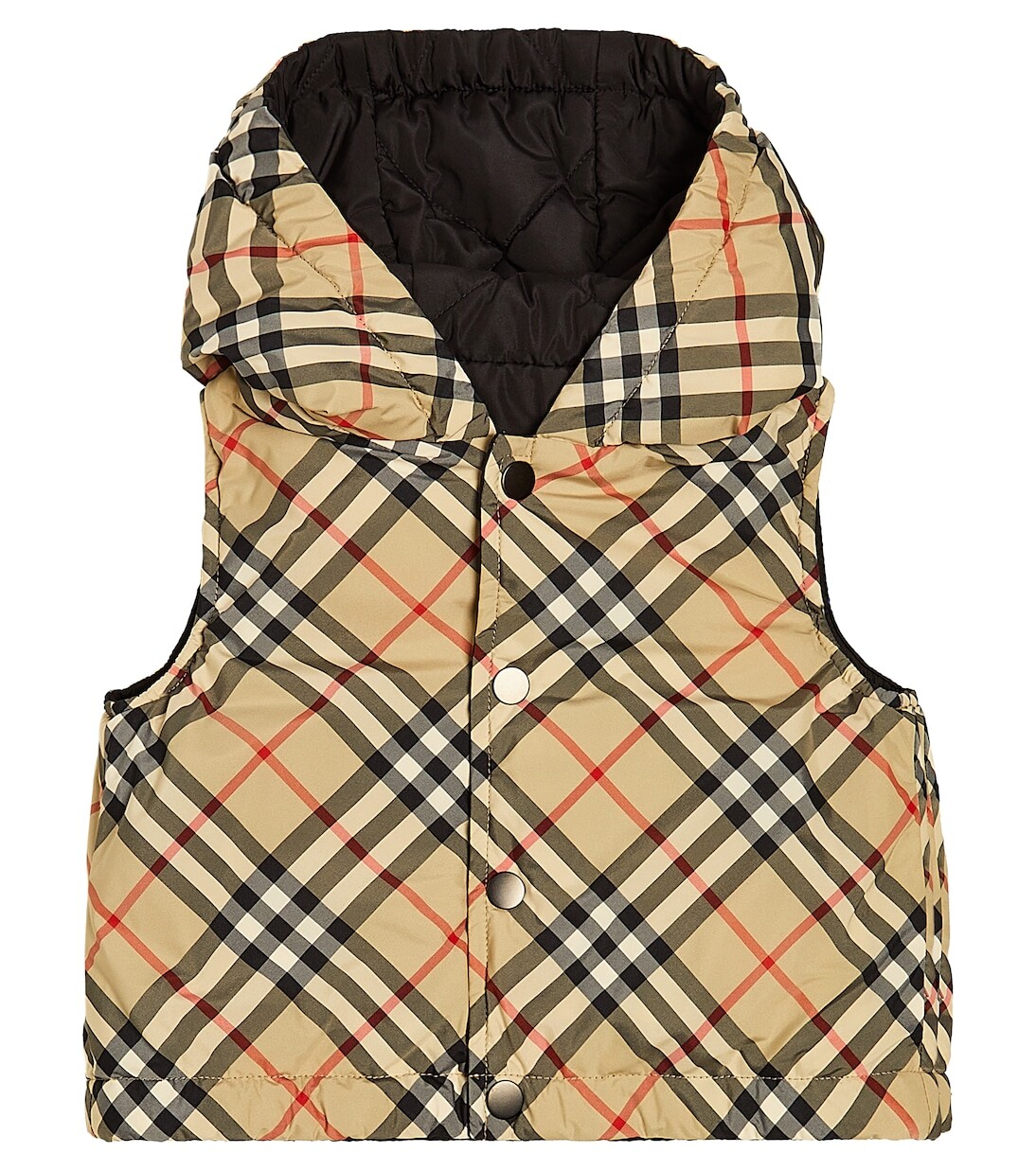 Двусторонний пуховик в клетку baby burberry Burberry Kids, мультиколор