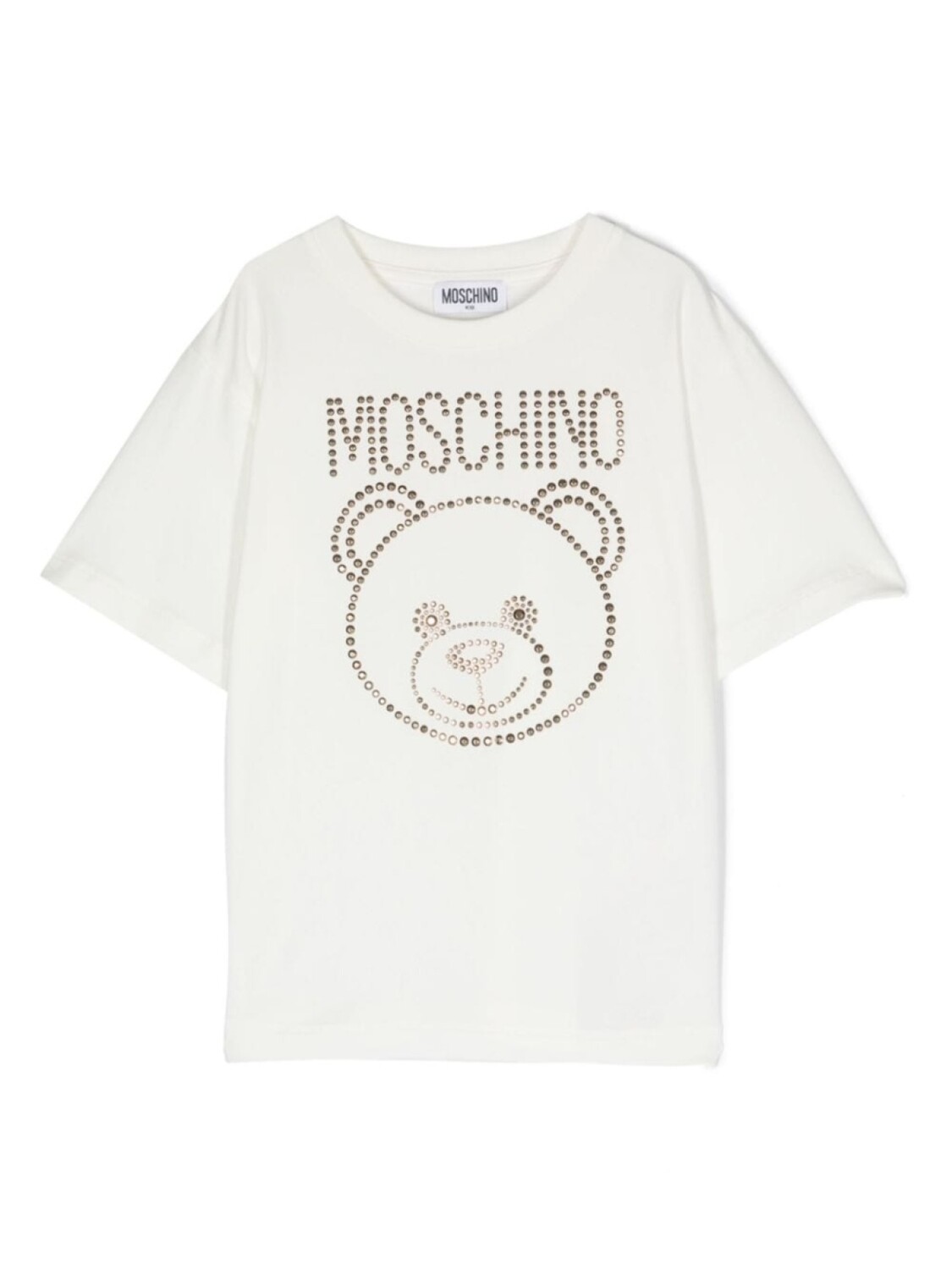 

Moschino Kids футболка с логотипом, нейтральный цвет
