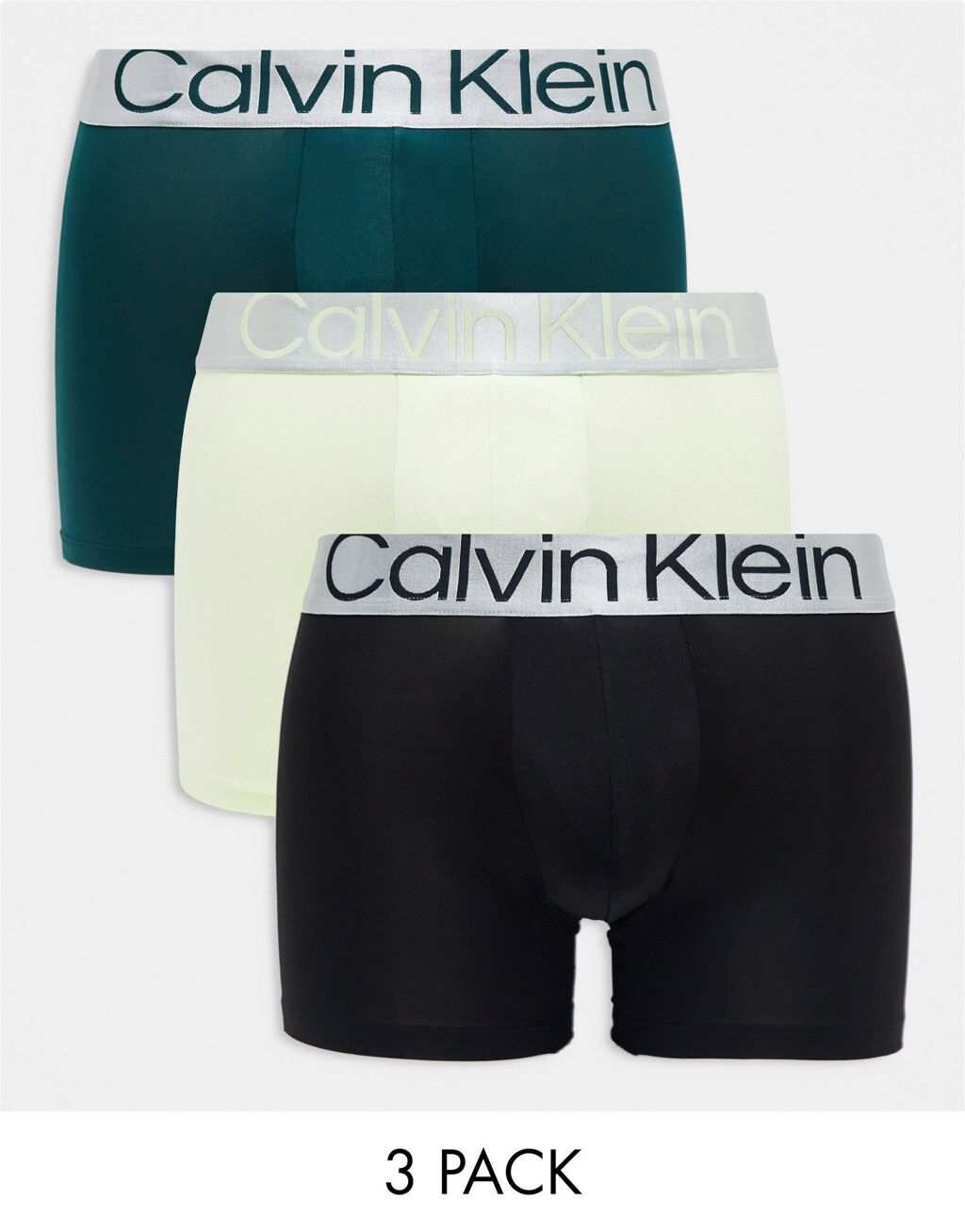 

Набор из трех эластичных микро-боксеров из хлопковой стали Calvin Klein