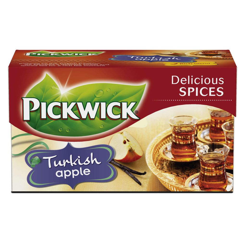 

Pickwick Tea Turkish Apple Tea / Турецкое яблоко, ароматизированный черный чай, 20 чайных пакетиков