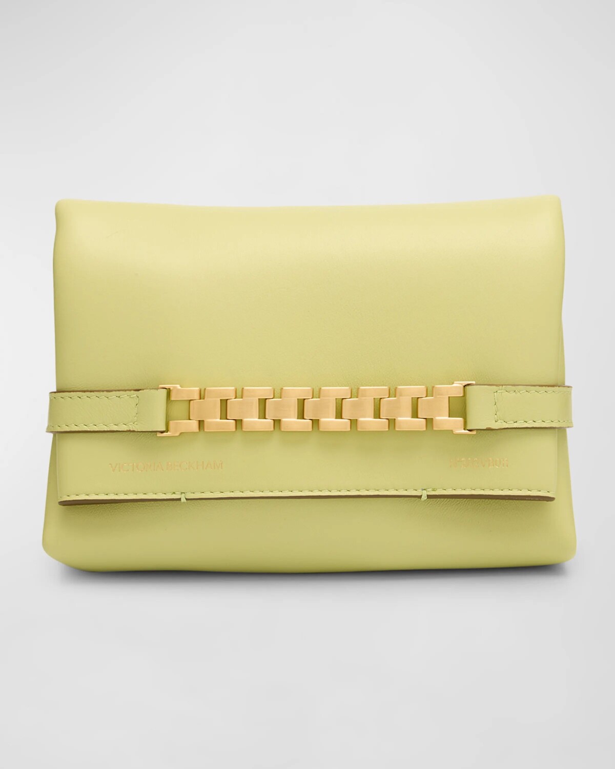 

Кожаная сумка через плечо Mini Pouch Victoria Beckham, цвет Avocado