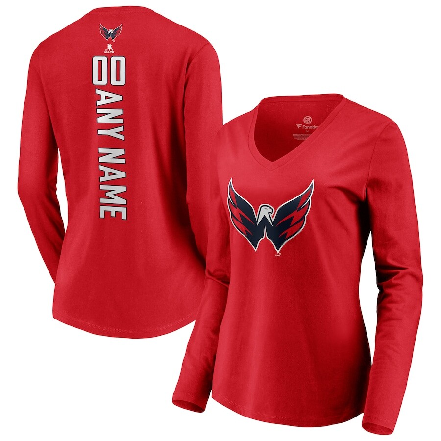 

Футболка с длинным рукавом Fanatics Branded Washington Capitals, красный