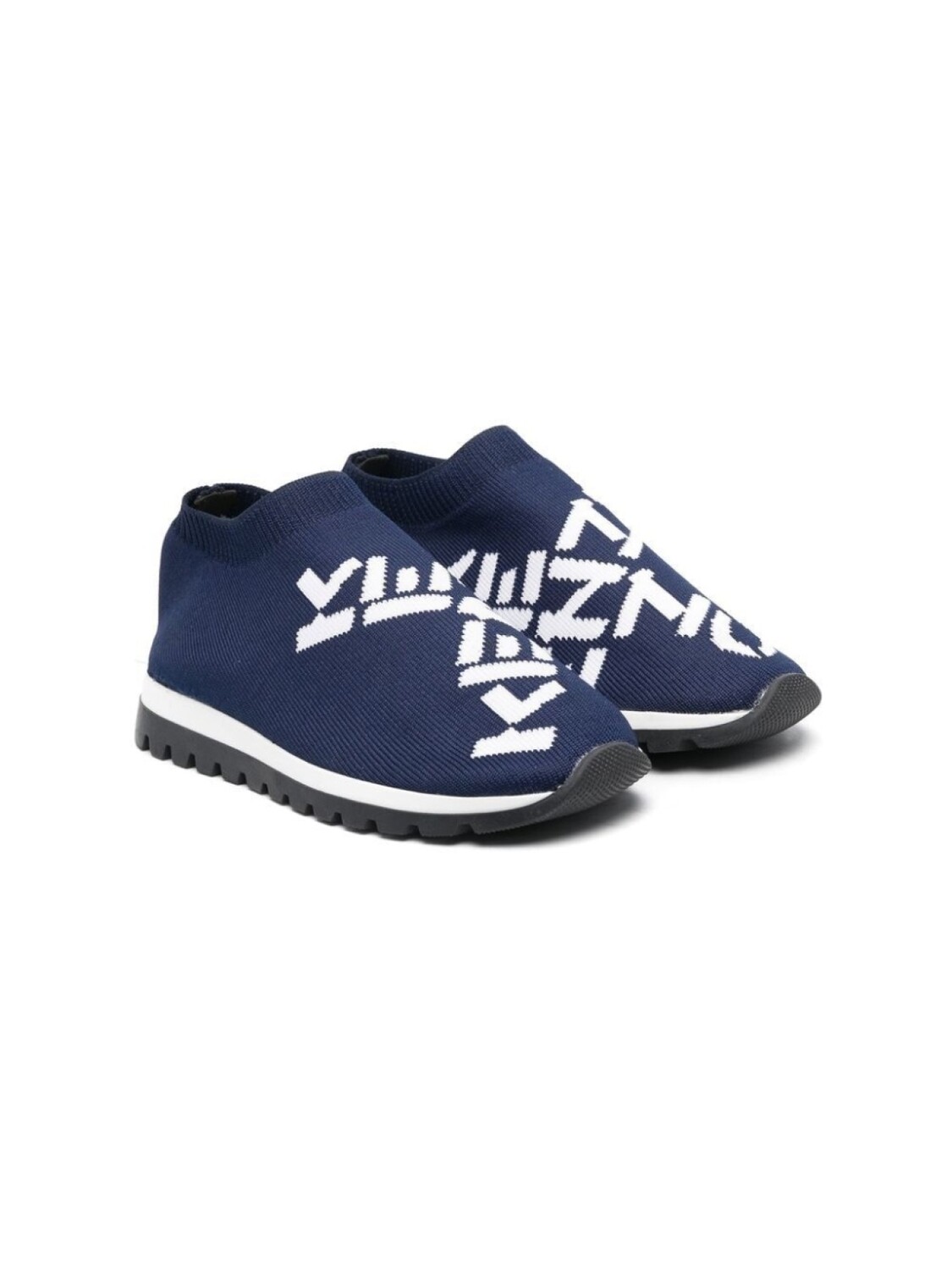

Kenzo Kids кроссовки-носки с логотипом, синий