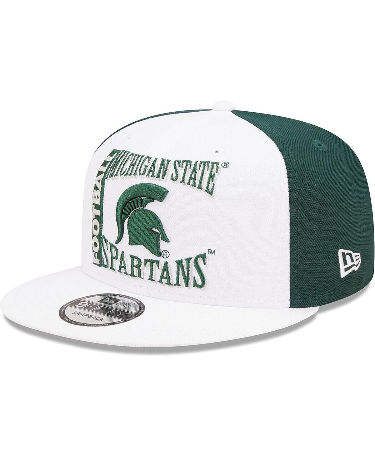 

Мужская бело-зеленая кепка Snapback Michigan State Spartans Retro Sport 9FIFTY New Era
