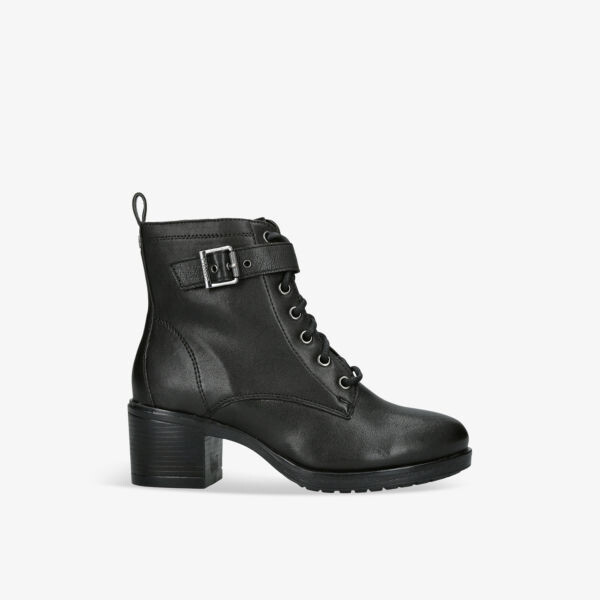 

Уютные кожаные ботильоны на каблуке с подкладкой из овчины Carvela Comfort, черный