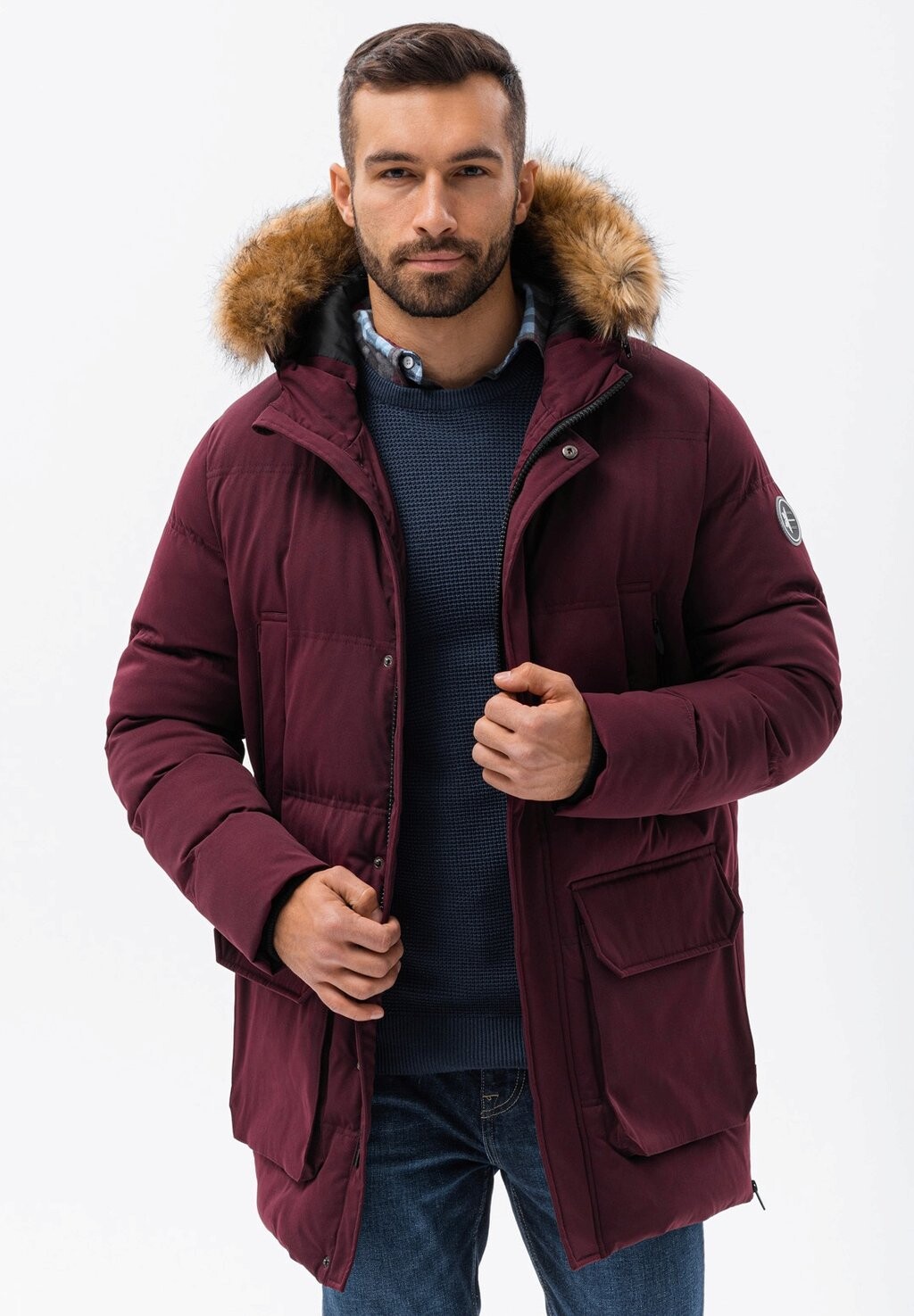 

Парка And Pockets Ombre, цвет burgundy