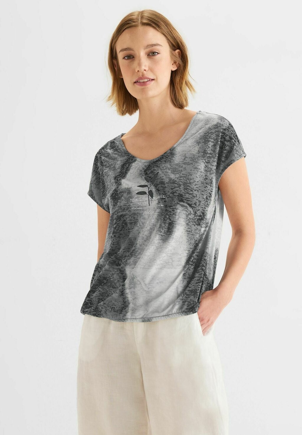 

Футболка с принтом IM BATIKLOOK Street One, цвет schwarz