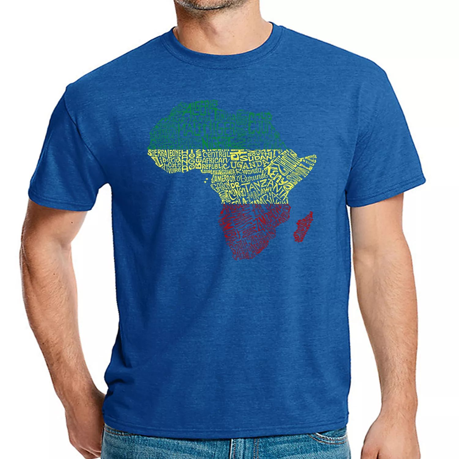 Страны Африки — мужская футболка премиум-класса Word Art Blend LA Pop Art страны африки женская рубашка летучая мышь word art la pop art темно синий