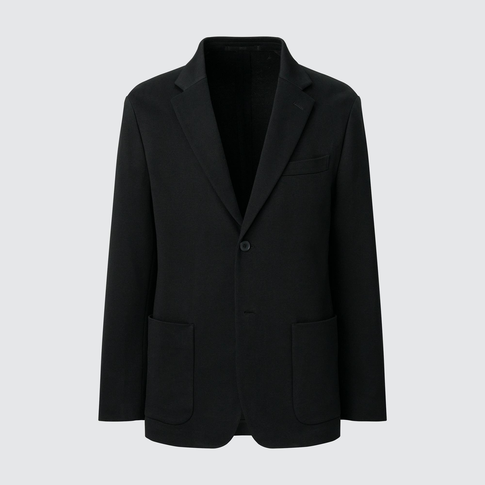Куртка UNIQLO Comfort 2B с нагрудным карманом, черный куртка uniqlo comfort 2b из хлопка темно серый