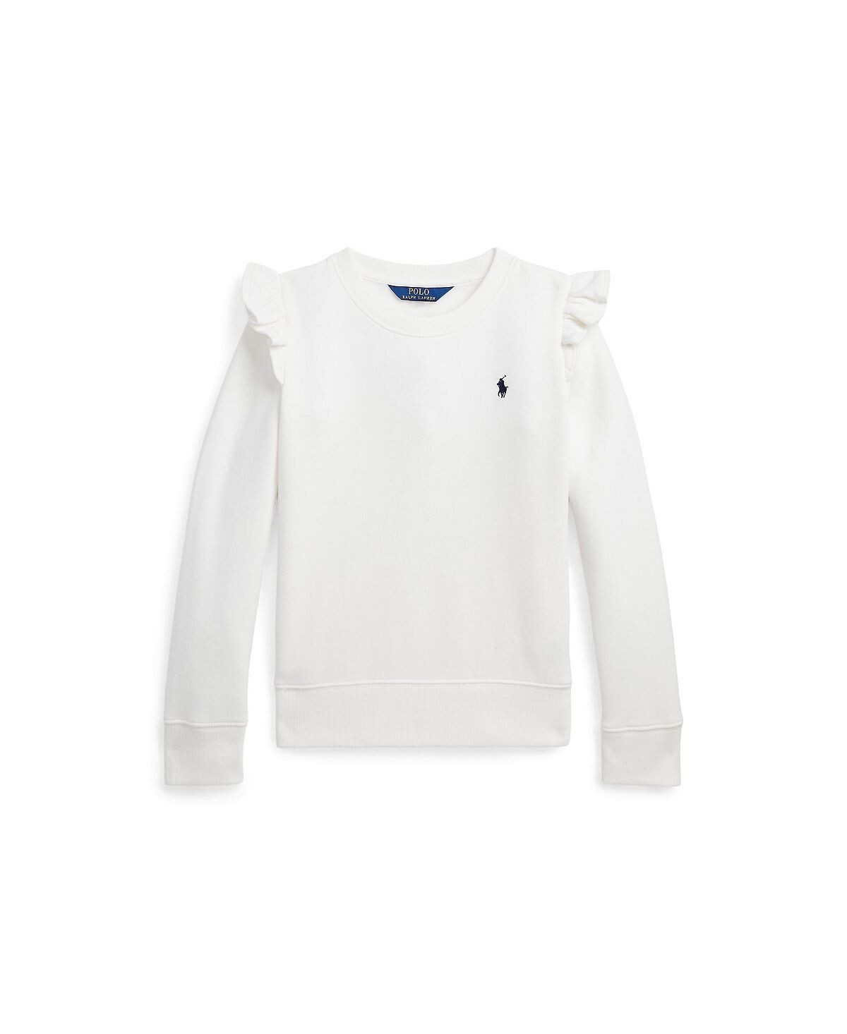 

Флисовый свитшот с рюшами для больших девочек Polo Ralph Lauren