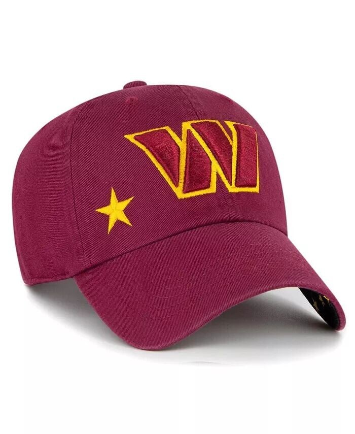 

Женская бордовая регулируемая шляпа Washington Commanders Confetti Icon Clean Up '47 Brand, красный
