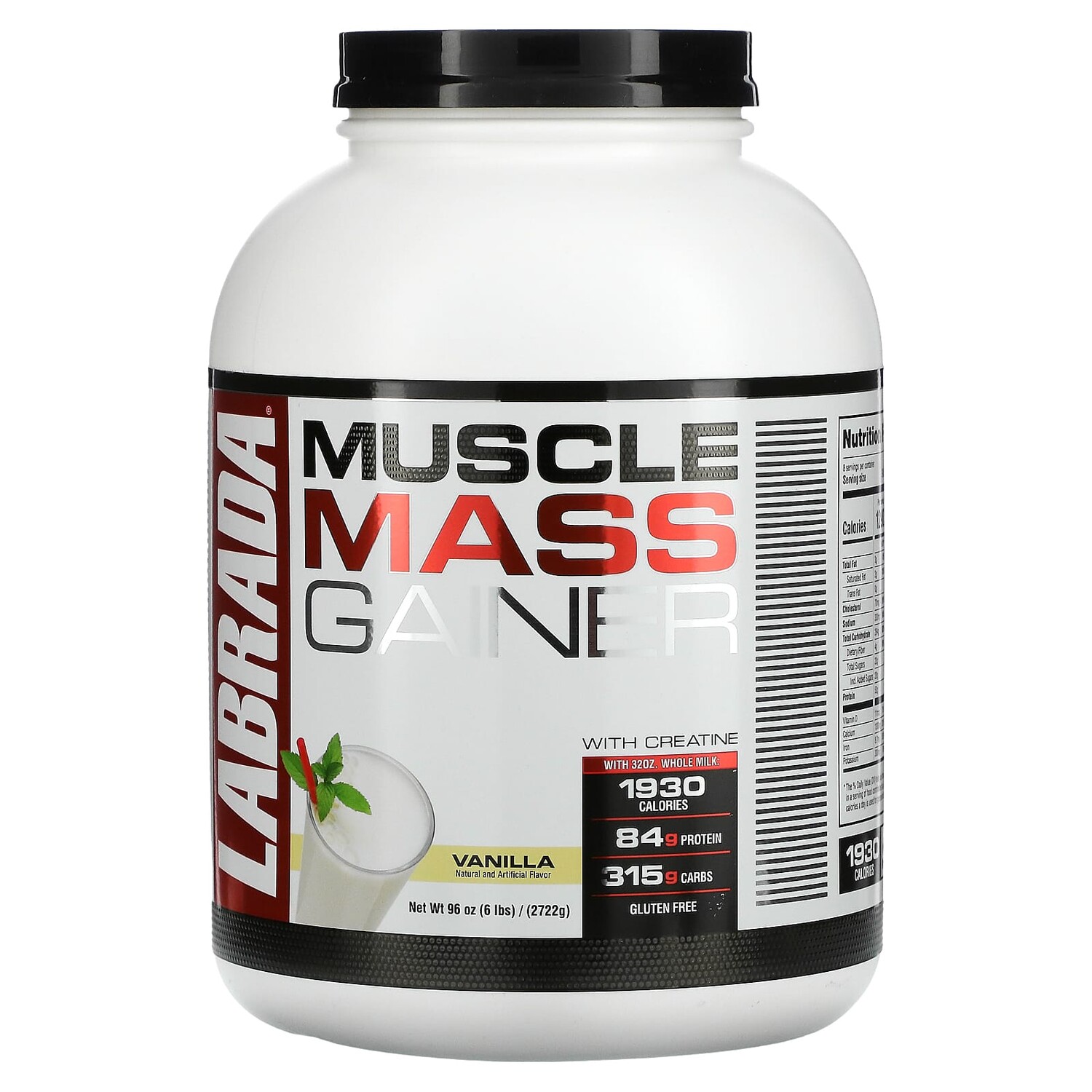 

Средство набора мышечной массы с креатином, ваниль, 2722 г, Labrada Nutrition