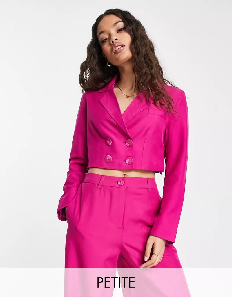 Розовый короткий пиджак Only Petite, однотонный