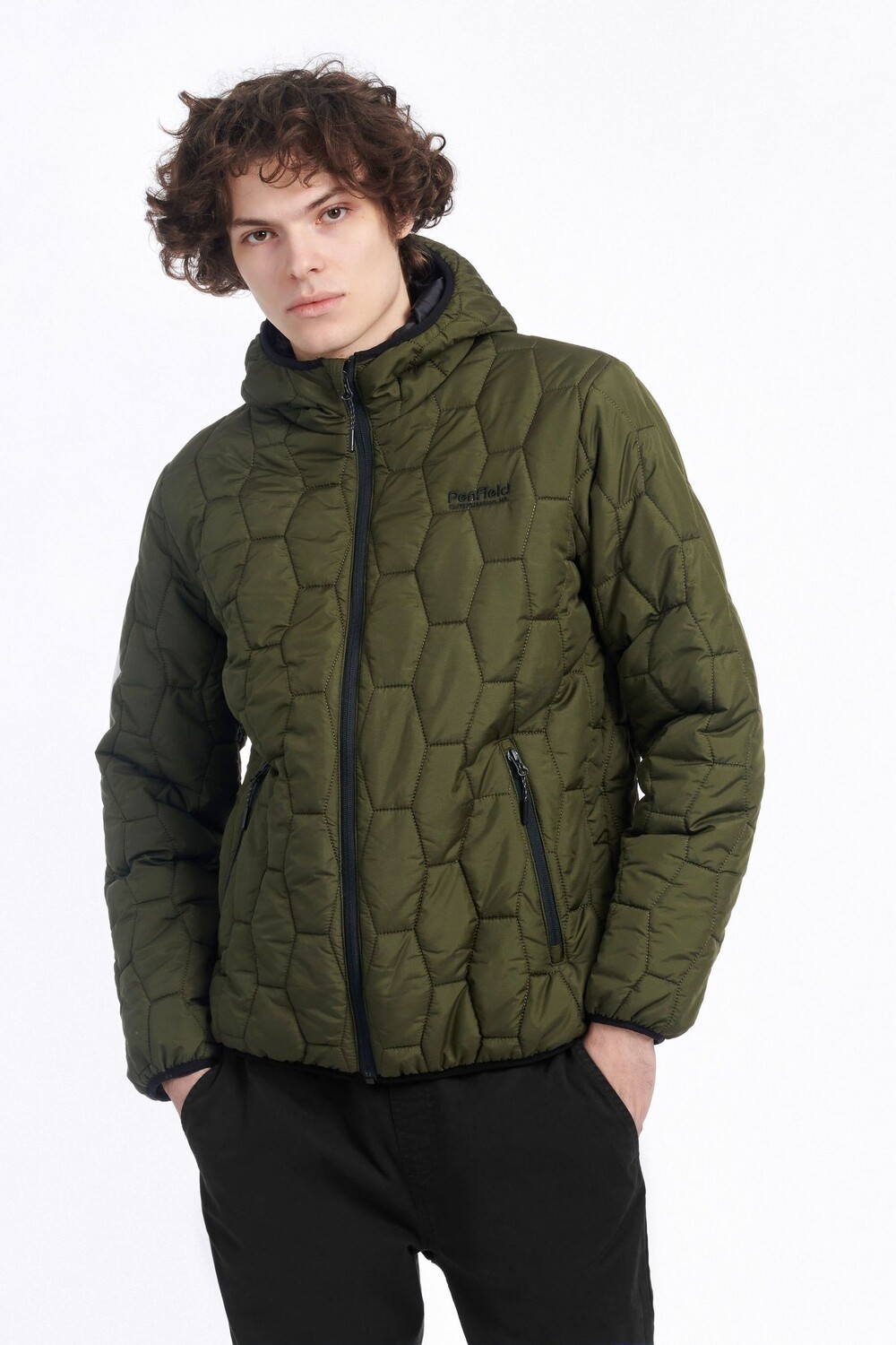 

Куртка Hudson с шестиугольной стежкой и надписью Penfield, зеленый