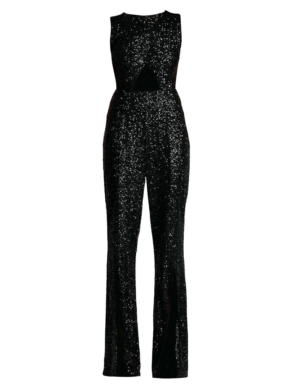 

Комбинезон с вышивкой пайетками Tadashi Shoji, черный