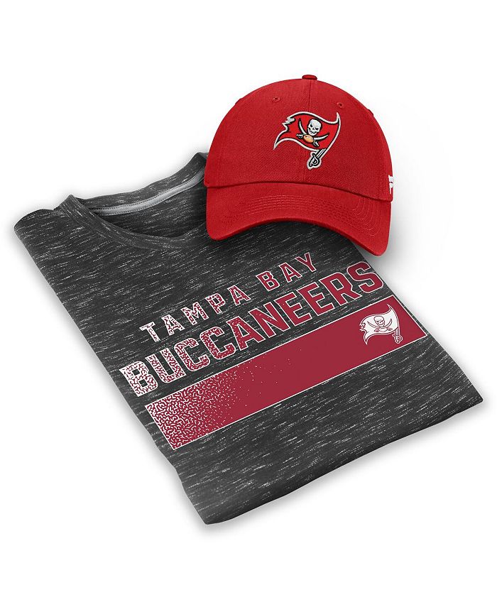 

Мужской комплект из фирменной серо-красной футболки Tampa Bay Buccaneers и регулируемой шляпы Fanatics, серый