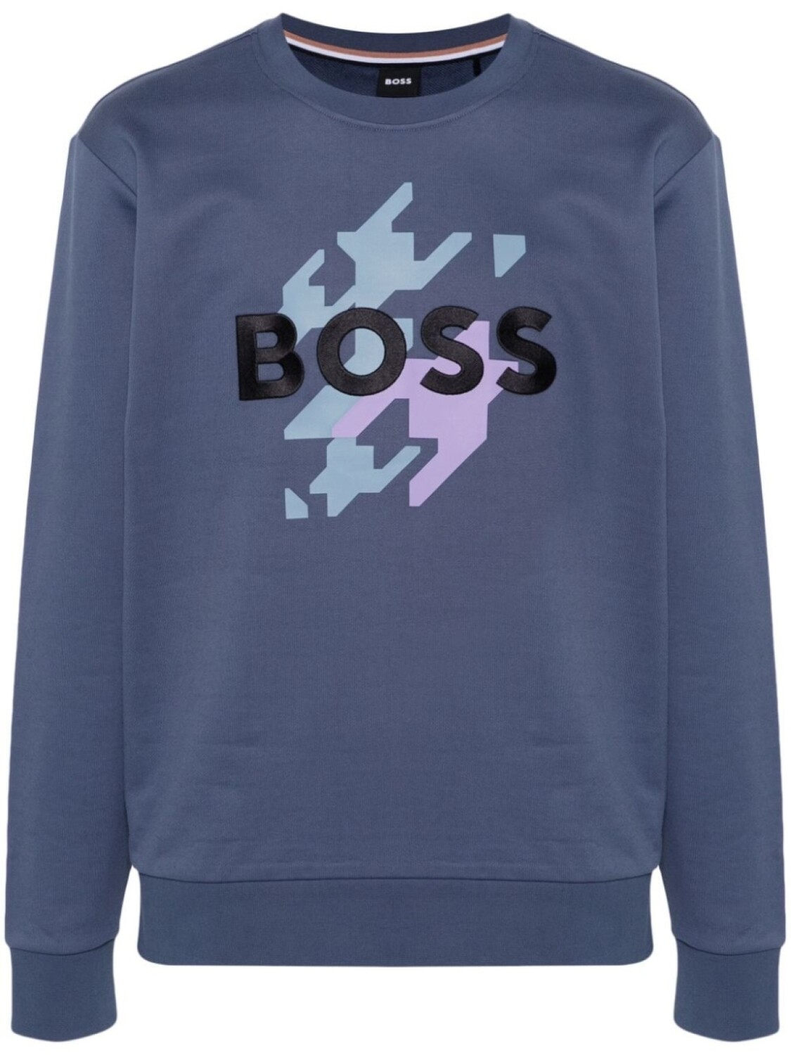 

BOSS толстовка с вышитым логотипом, синий