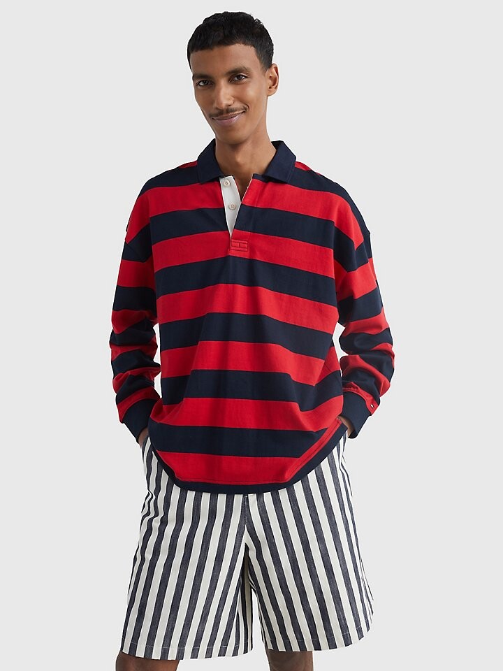 

Полосатая толстовка в стиле регби Tommy Hilfiger