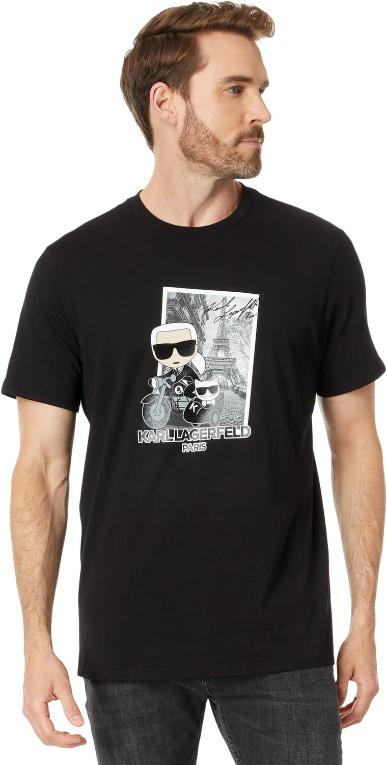 

Футболка Karl & Choupette в Париже Karl Lagerfeld Paris, черный