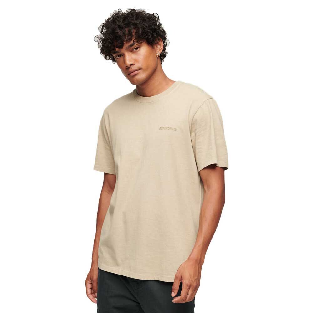 

Футболка Superdry Overdyed Logo Loose Short Sleeve Round Neck, бежевый