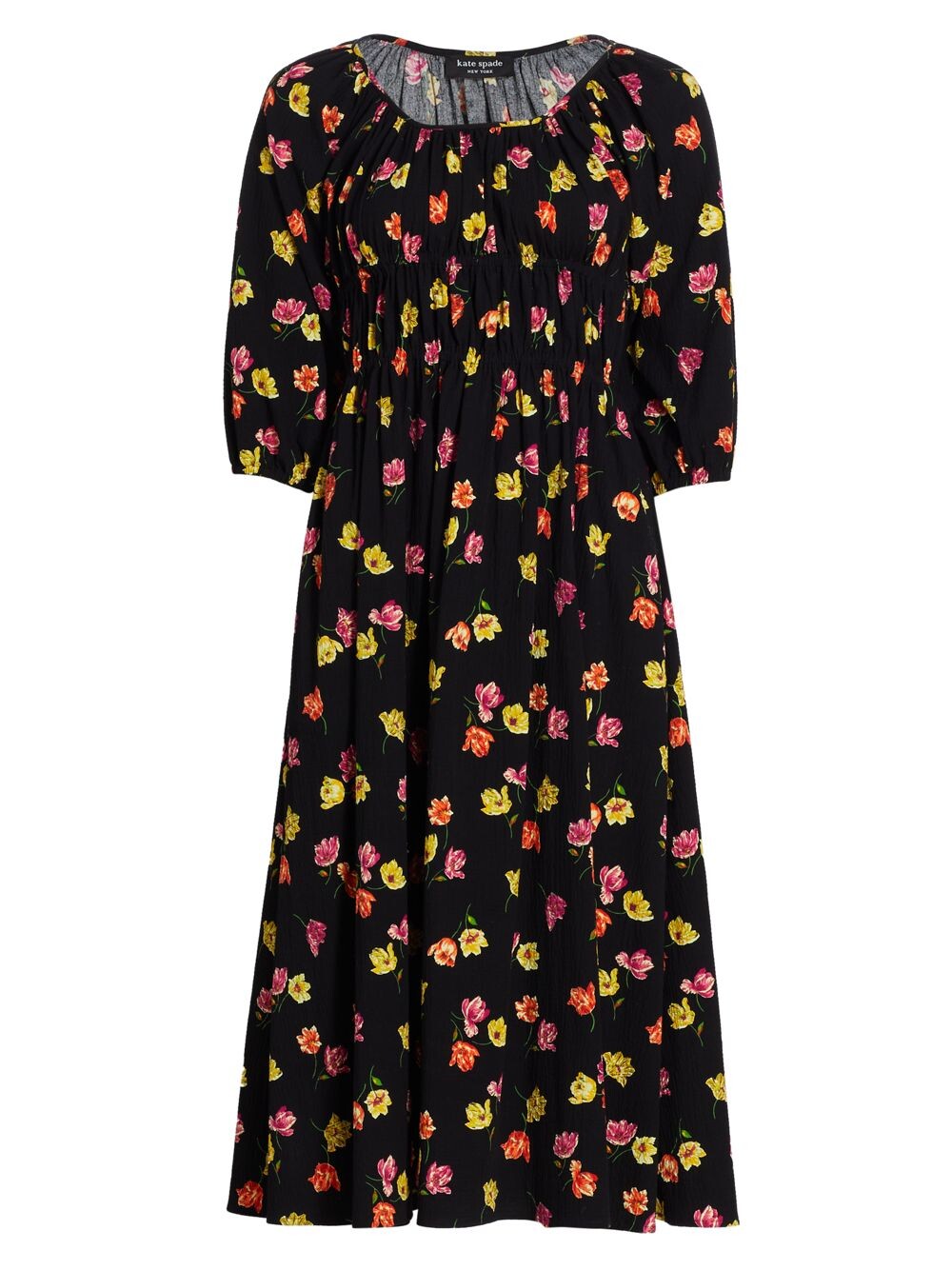 

Платье миди Tulip Toss Riviera kate spade new york, черный