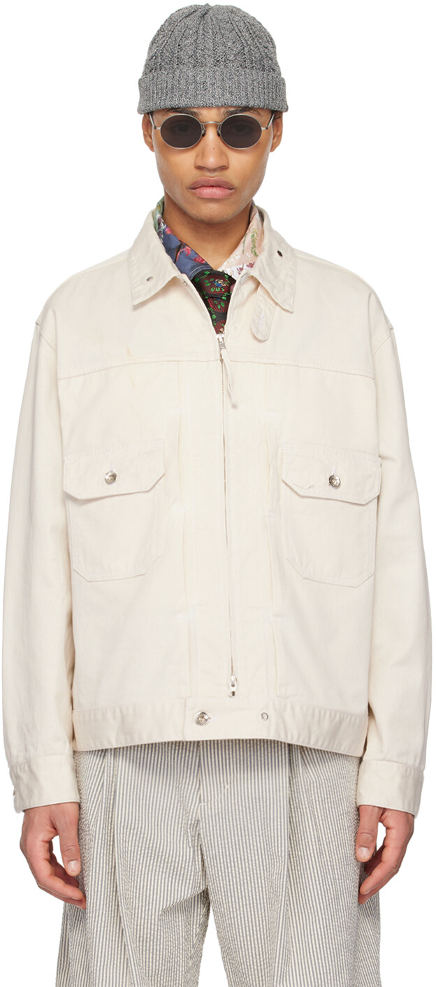 

Белоснежная куртка на молнии Engineered Garments