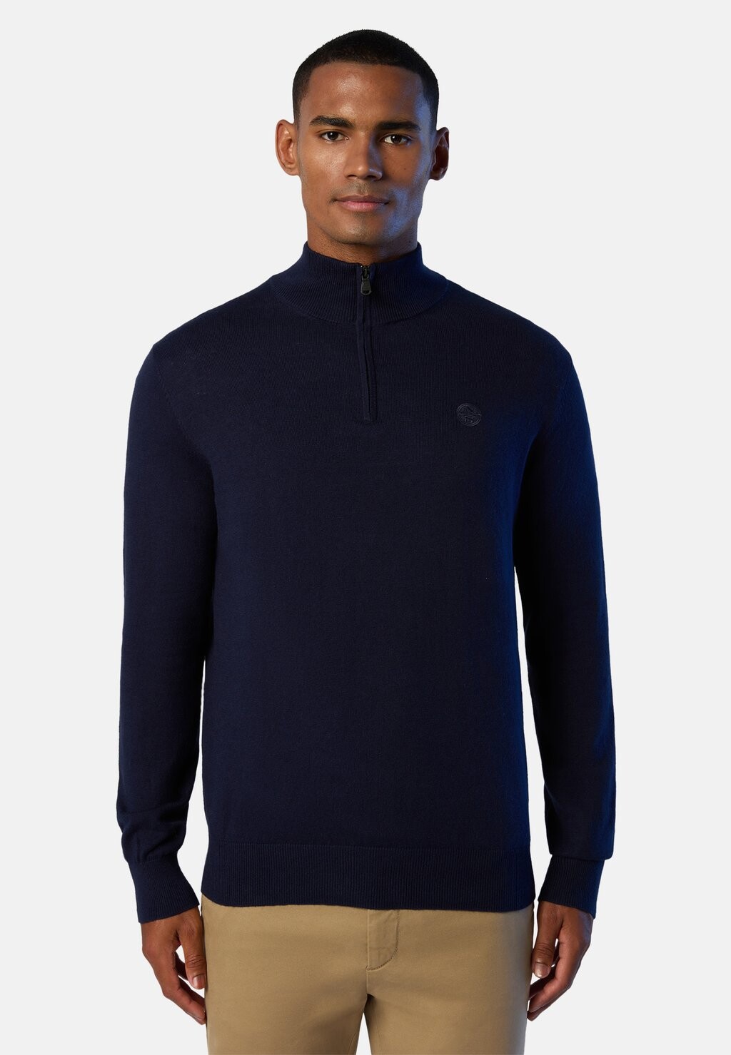 

Свитер Mit Halbem Reissverschluss Und Logo North Sails, синий