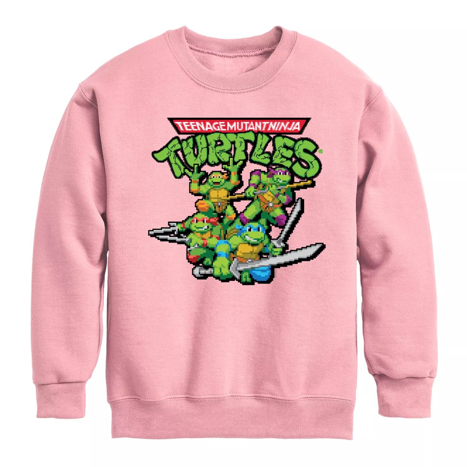 

Флисовая толстовка с логотипом TMNT Gaming Group для мальчиков 8–20 лет Licensed Character, розовый