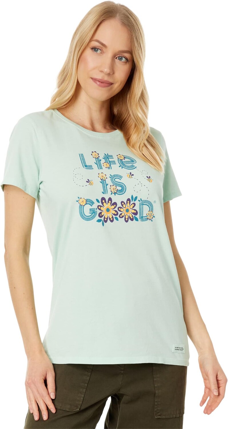 

Футболка Daisy Bees с короткими рукавами Crusher-Lite Life is Good, цвет Sage Green