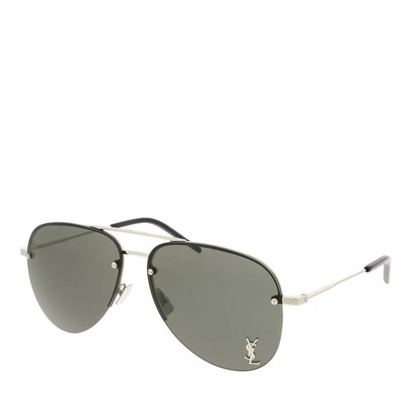 

Солнцезащитные очки classic 11 m silver-silver- Saint Laurent, серебряный