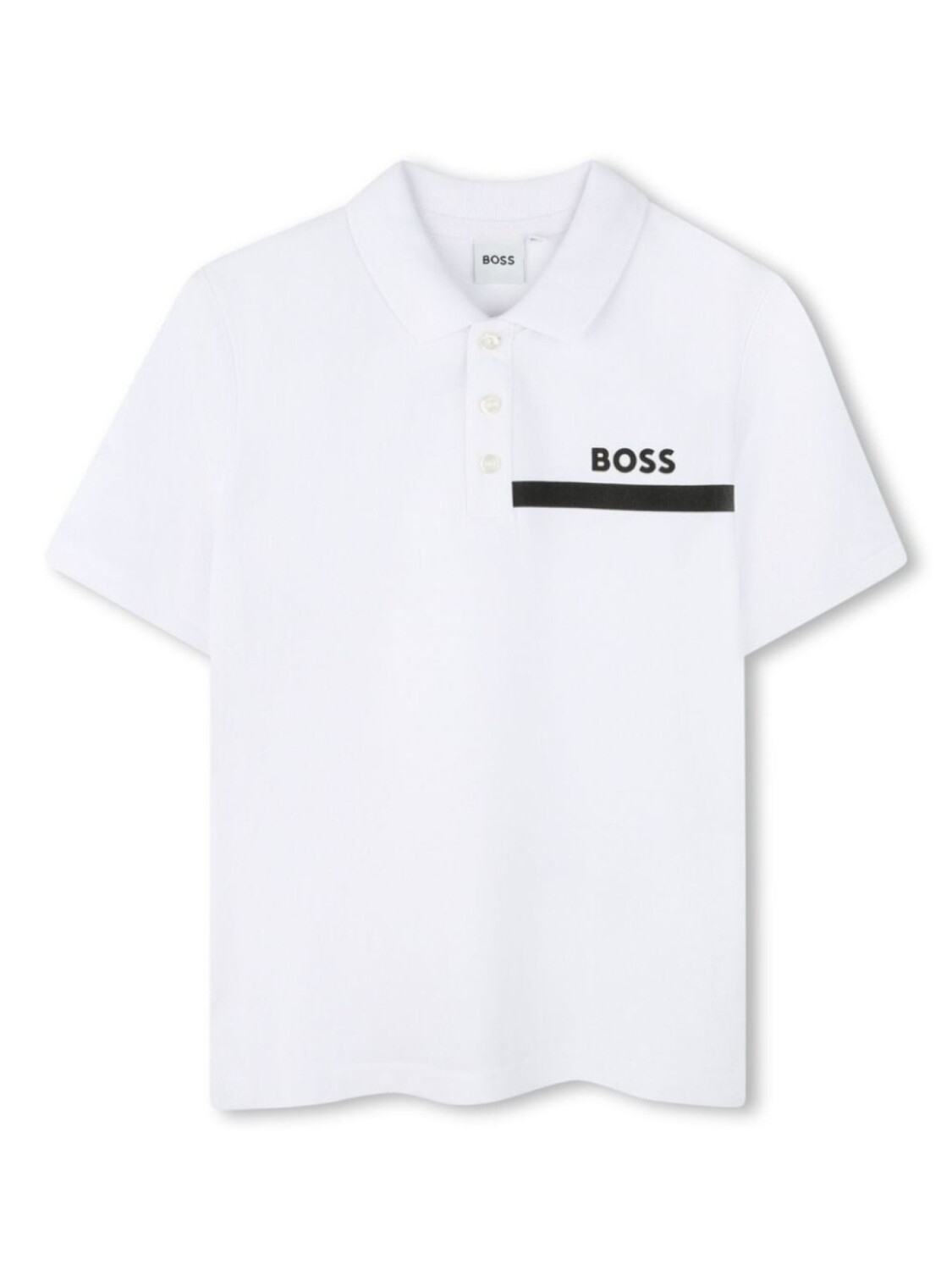 

Рубашка-поло с короткими рукавами BOSS Kidswear, белый