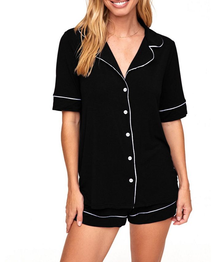 Женская пижамная рубашка Jayne & комплект шорт Adore Me, черный