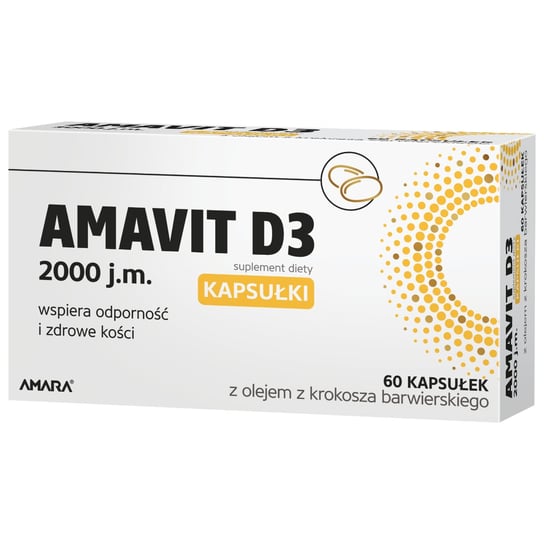 Amavit Д3, 2000 МЕ, пищевая добавка, 60 капсул витамин д3 2000 ме алтайвитамины 60 капсул