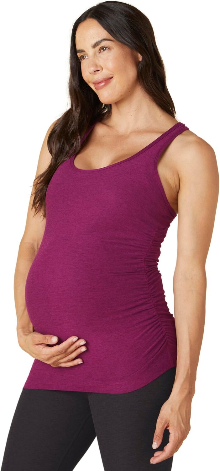 

Легкая майка для беременных Let It Grow Racerback Beyond Yoga, цвет Magenta Heather