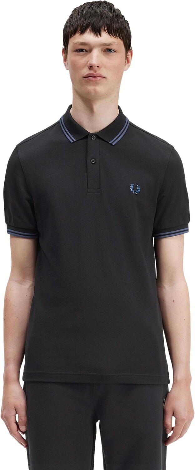 

Рубашка-поло Twin Tipped Shirt Fred Perry, цвет Black/Midnight Blue