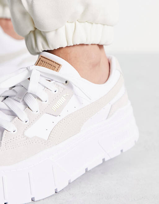 

Белые кроссовки с шнурком Puma Mayze Stack, Белый