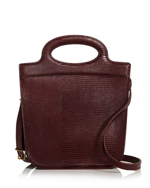 

Кожаная сумка с тисненой ручкой Toggle сверху Madewell, цвет Red