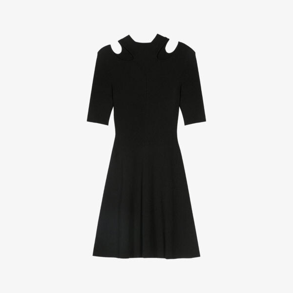 

Платье мини Roseanna из эластичной ткани с вырезами Maje, цвет noir / gris