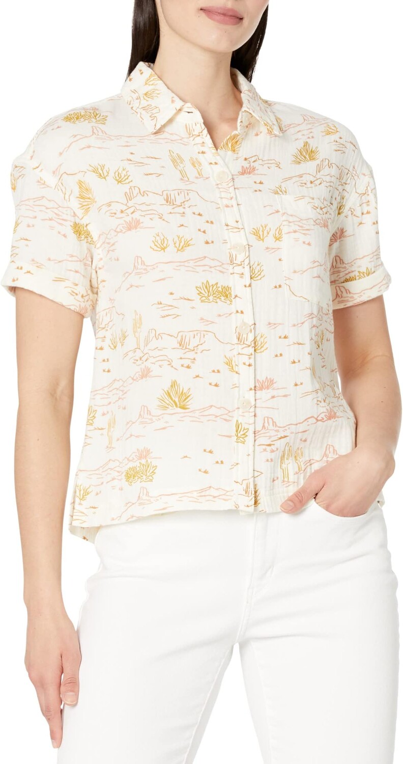 

Передняя рубашка с короткими рукавами Pendleton, цвет Ivory Desert Multi