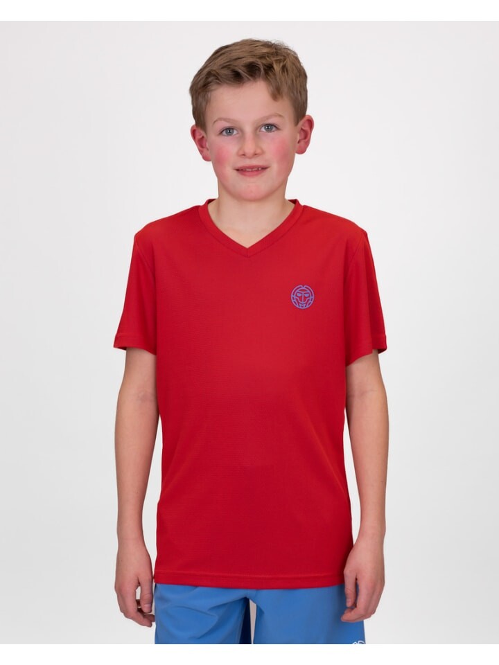 

Футболка BIDI BADU Crew Inside Out Junior V Neck Tee red blue, красный