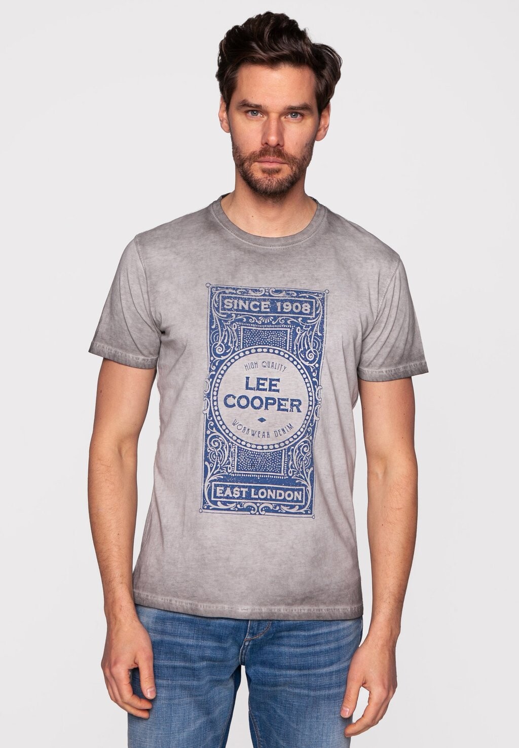 

Футболка с принтом Lee Cooper, серый