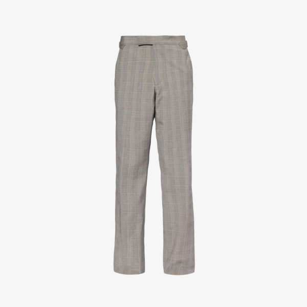 цена Прямые брюки Sang из эластичного хлопка с высокой посадкой Vivienne Westwood, цвет prince of wales