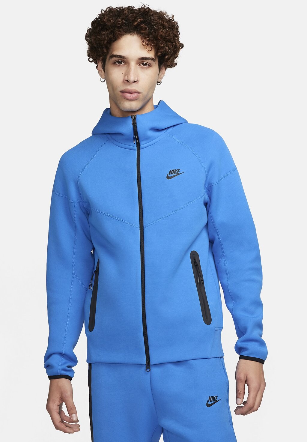 

Толстовка на молнии M Tch Fz Wr Nike, цвет light photo blue black