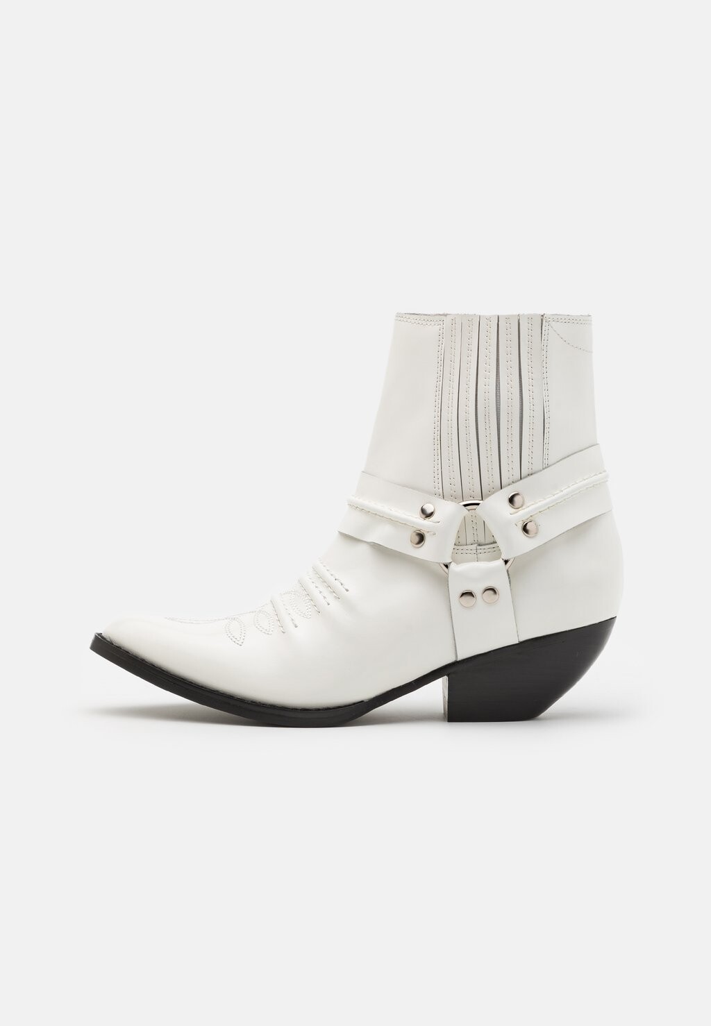 

Ботильоны в ковбойском/байкерском стиле Jeffrey Campbell, белый