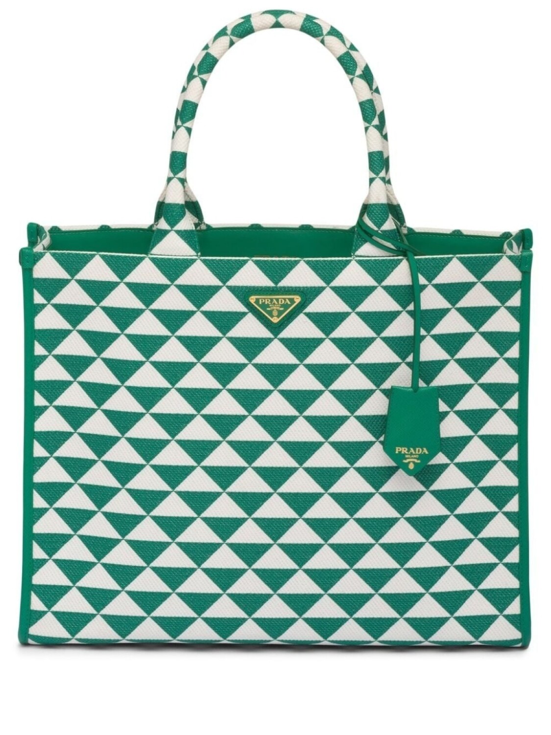 

Prada сумка-тоут с вышивкой, зеленый