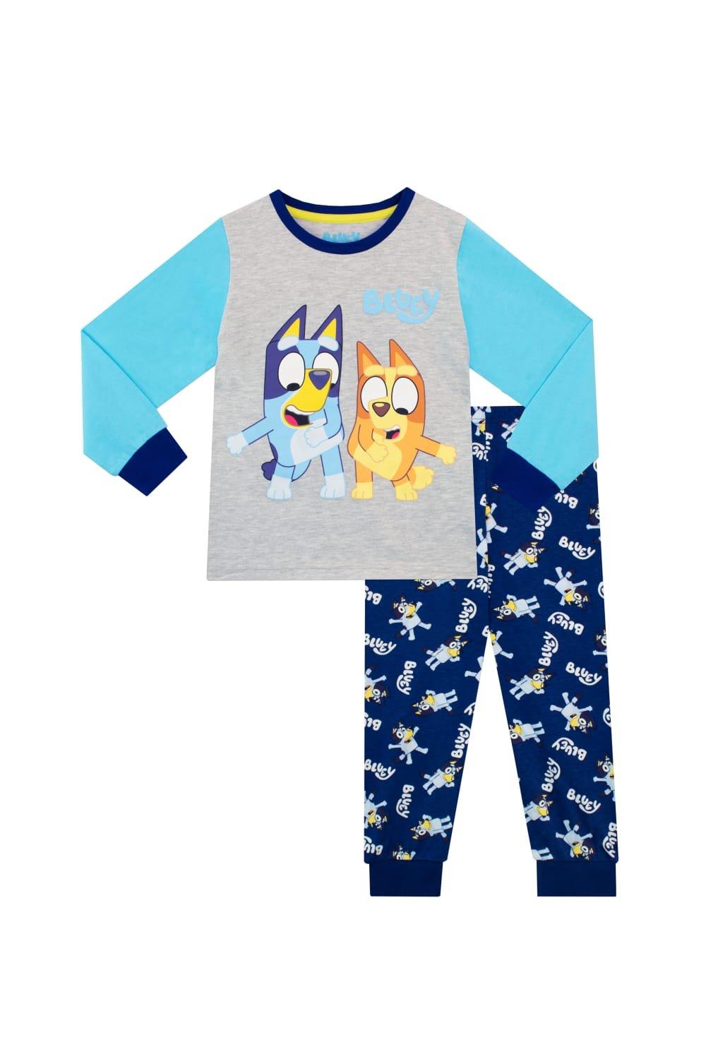 Пижамы с длинными рукавами Bluey, синий капучилли а с приключения щенка коржика пора спать коржик