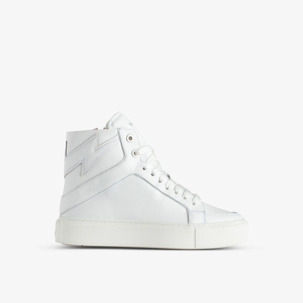 

Кожаные высокие кроссовки High Flash Zadig&Voltaire, цвет blanc