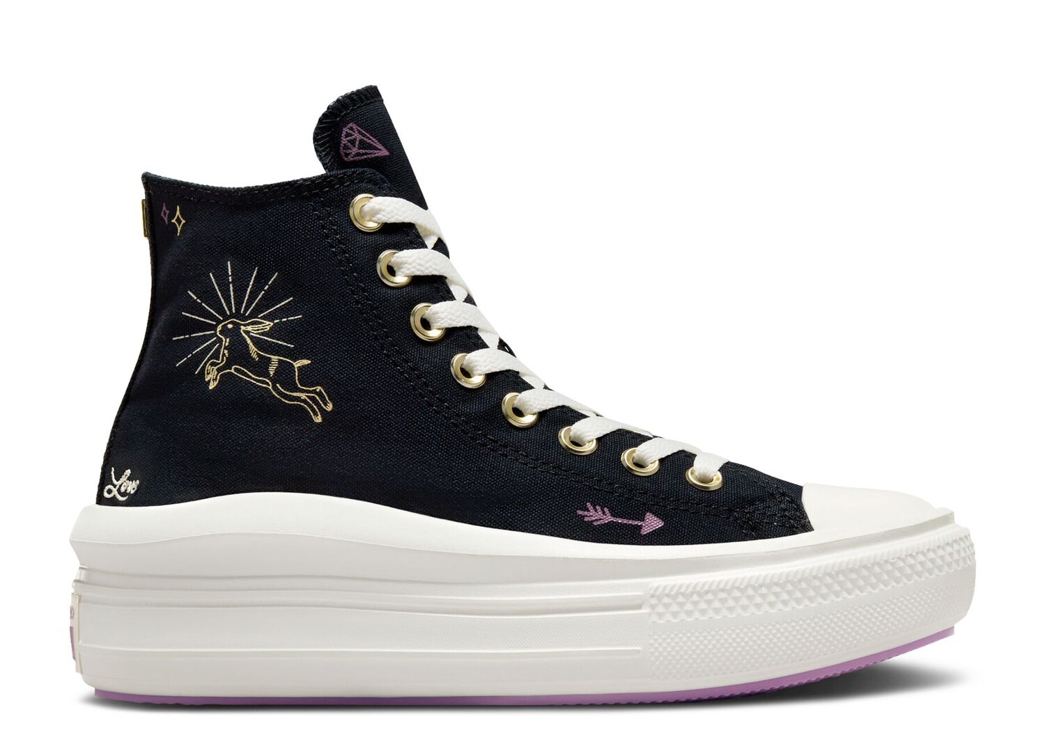 

Кроссовки Converse Wmns Chuck Taylor All Star Move Platform High 'Tiny Tattoos', черный