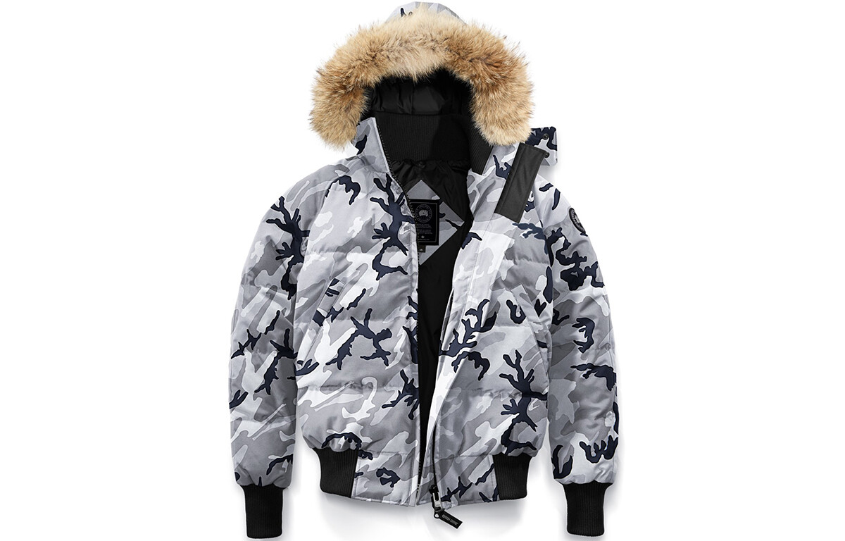 

Женский пуховик Canada Goose, серый камуфляж